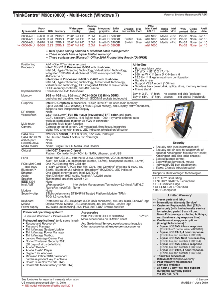 Datasheet-48841 | PDF | Laptop | Intel