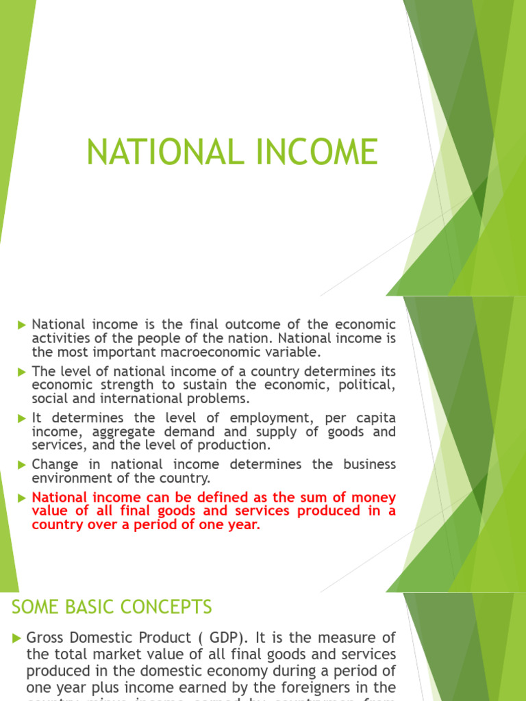 Understanding National Income Concepts | PDF | Cost Of Living | Inflation