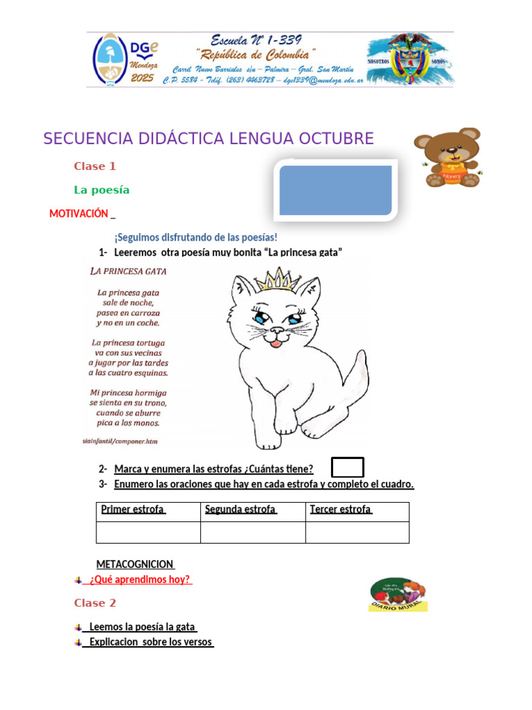 Poemas Rítmicos para Niños de Tercer Grado | PDF | Poesía | Rima