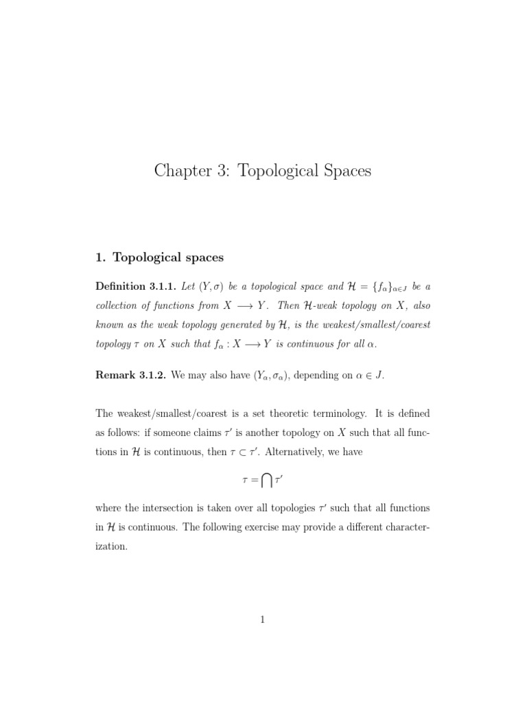 Understanding Topological Spaces Concepts | PDF | Compact Space ...