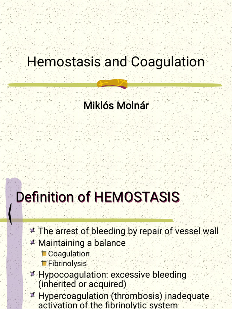 Hemostasis and Coagulation Overview | PDF | Coagulation | Platelet