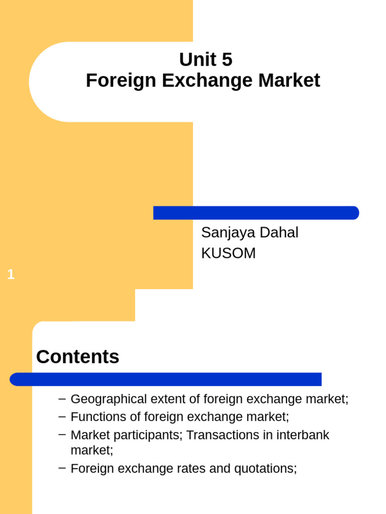 Overview of the Foreign Exchange Market | PDF | Foreign Exchange Market ...