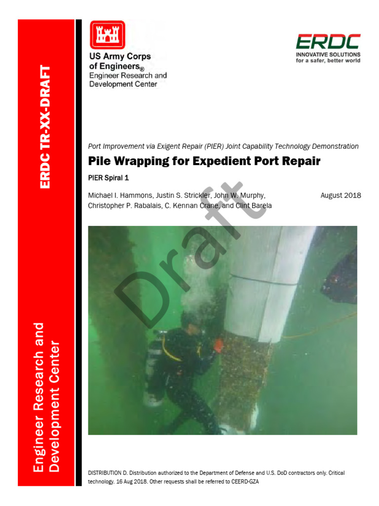 Pile Wrapping For Expedient Port Repair PIER Spiral 1 | PDF ...