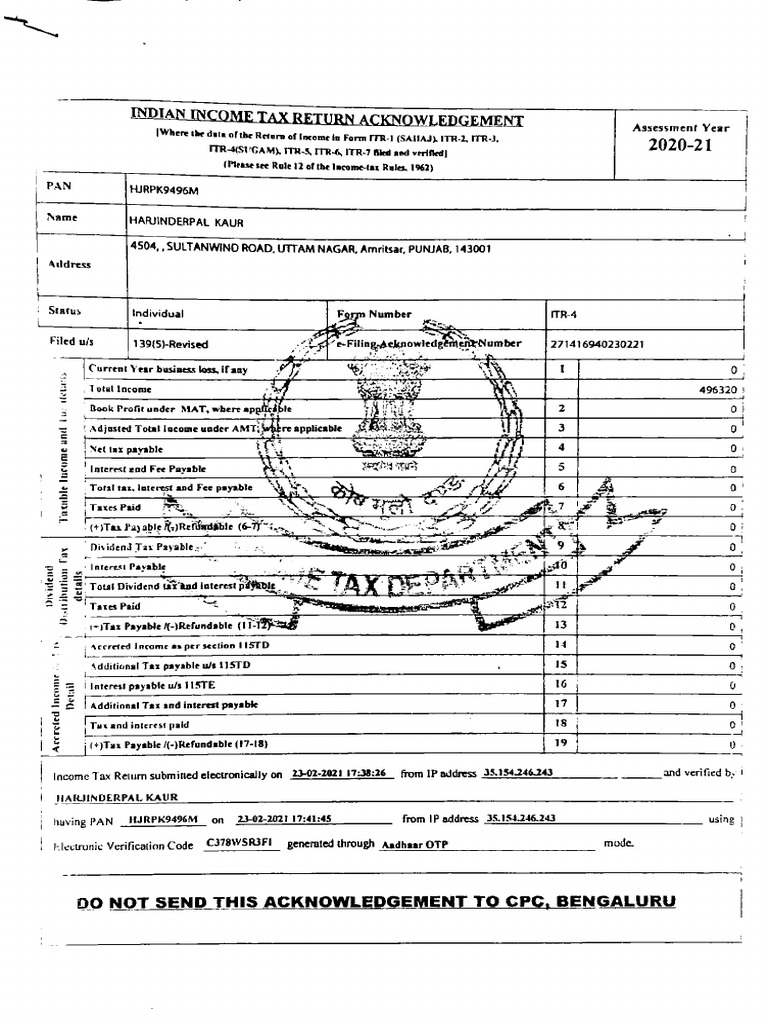 Itr 20-21 | PDF