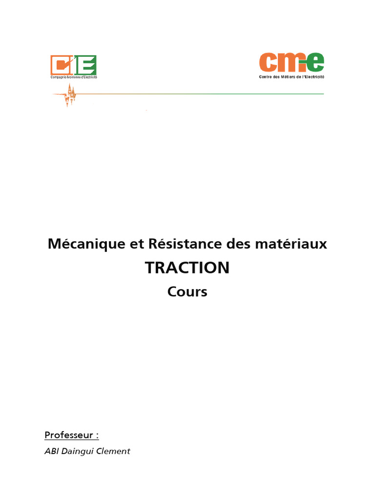 Essai de Traction en RDM | PDF | Résistance des matériaux | Déformation ...