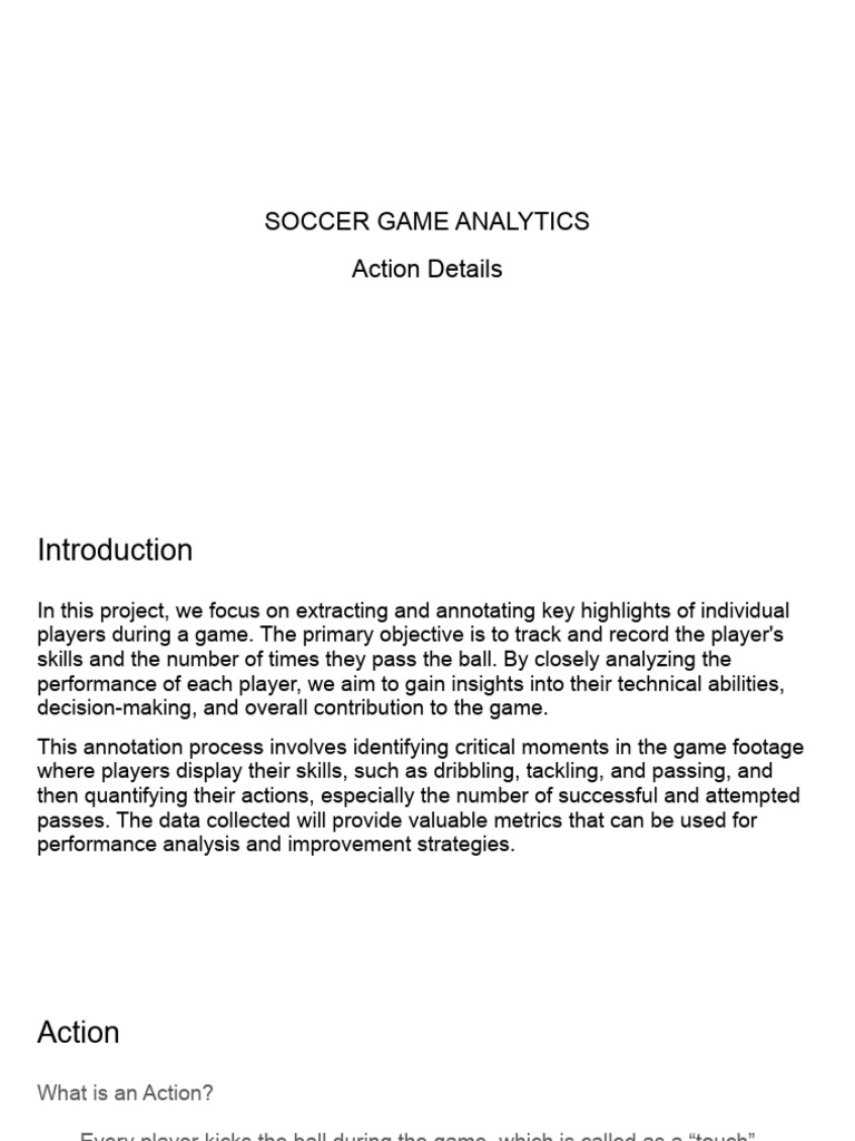 Soccer Game Player Performance Analysis | PDF | Team Sports | Football ...