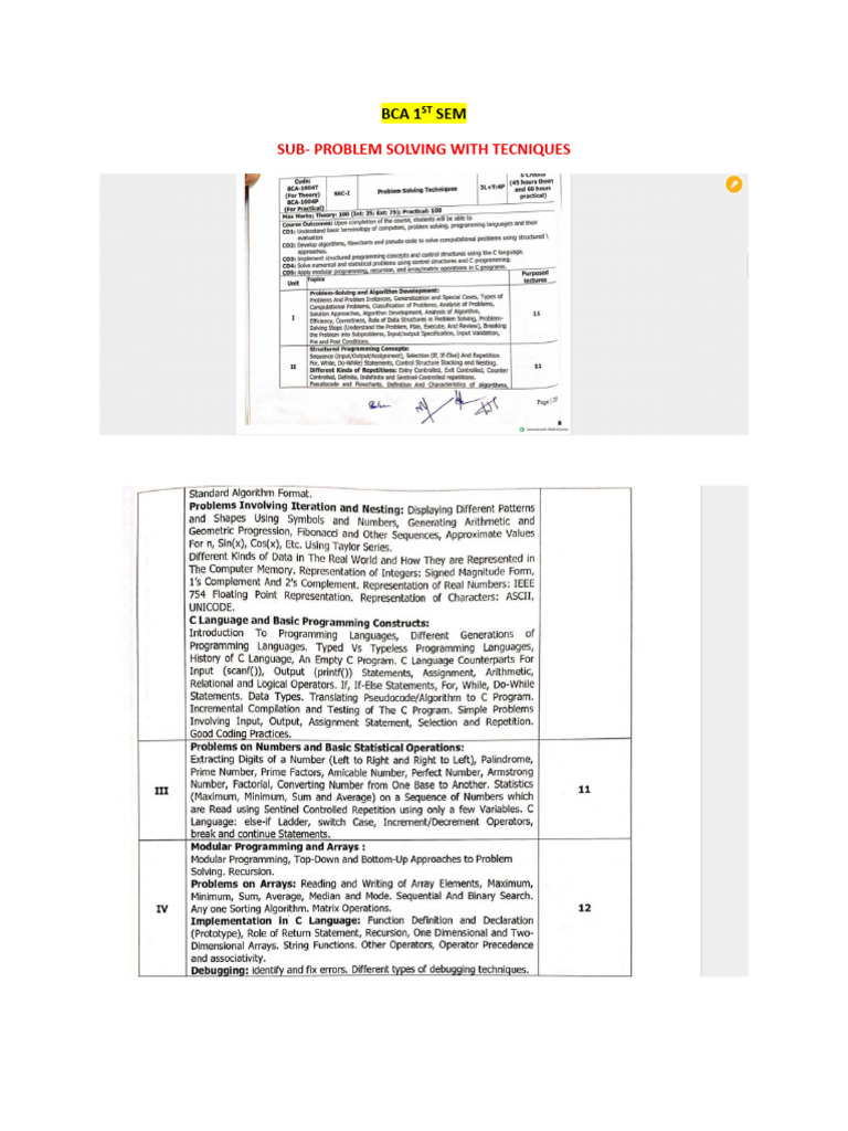 Problem Solving Techniques in Computing | PDF | Algorithms | Function ...