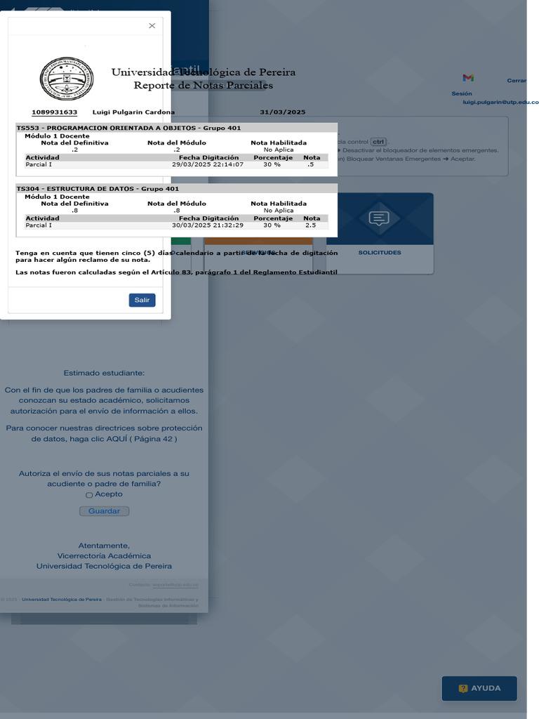 Portal Estudiantil UTP: Acceso y Notas | PDF | Software | Informática