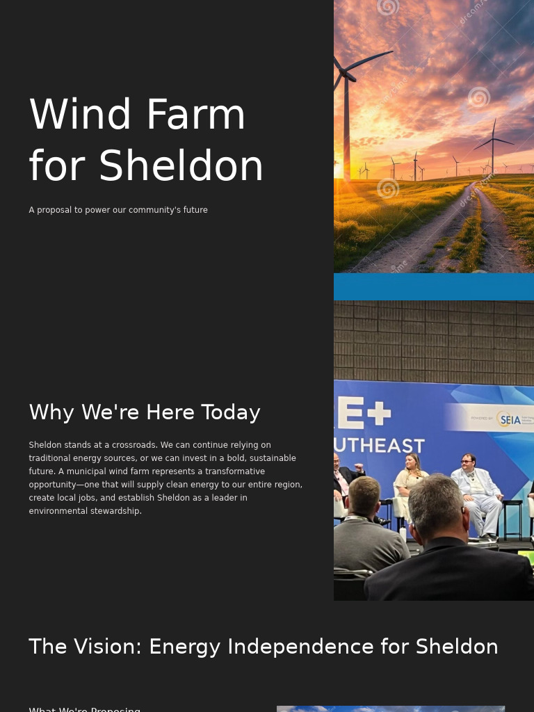 Sheldon's Wind Farm Proposal for Clean Energy | PDF | Wind Power ...