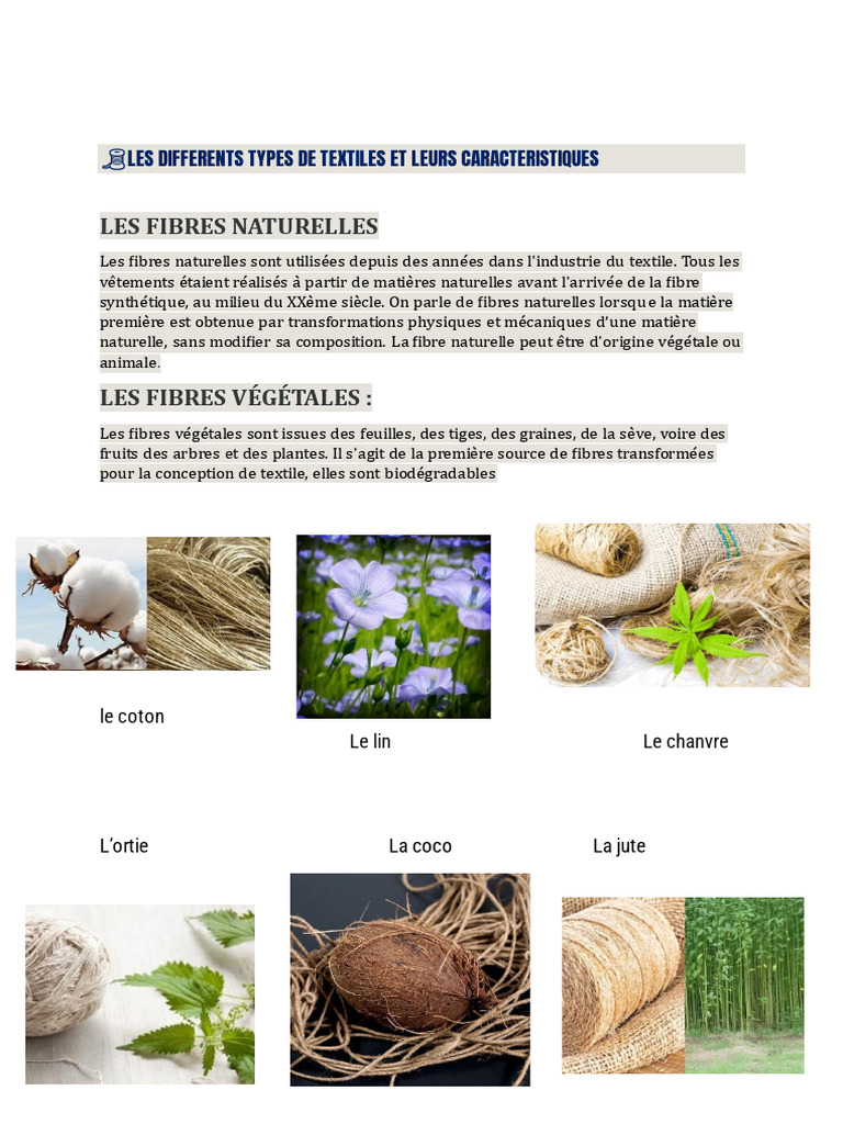 Types et classification des textiles | PDF | Les textiles | Laine