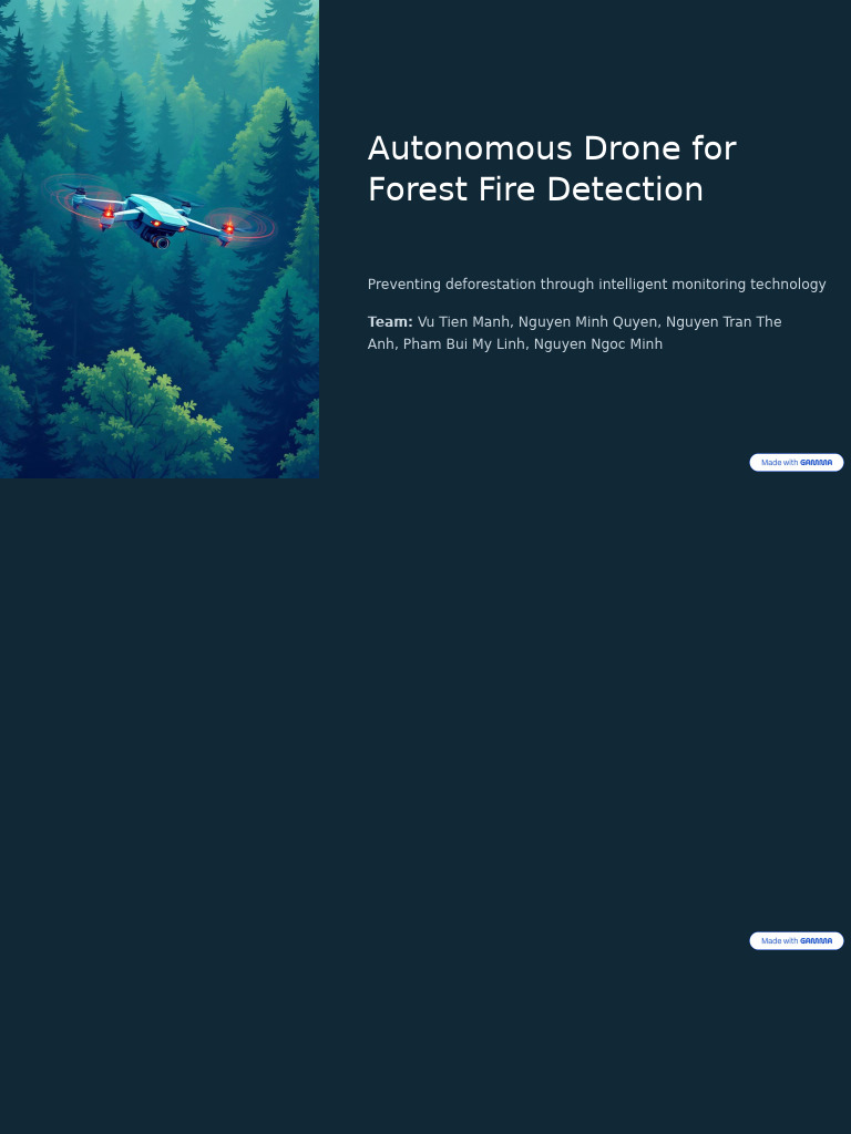 Autonomous Drone for Fire Detection | PDF | Deforestation | Unmanned ...