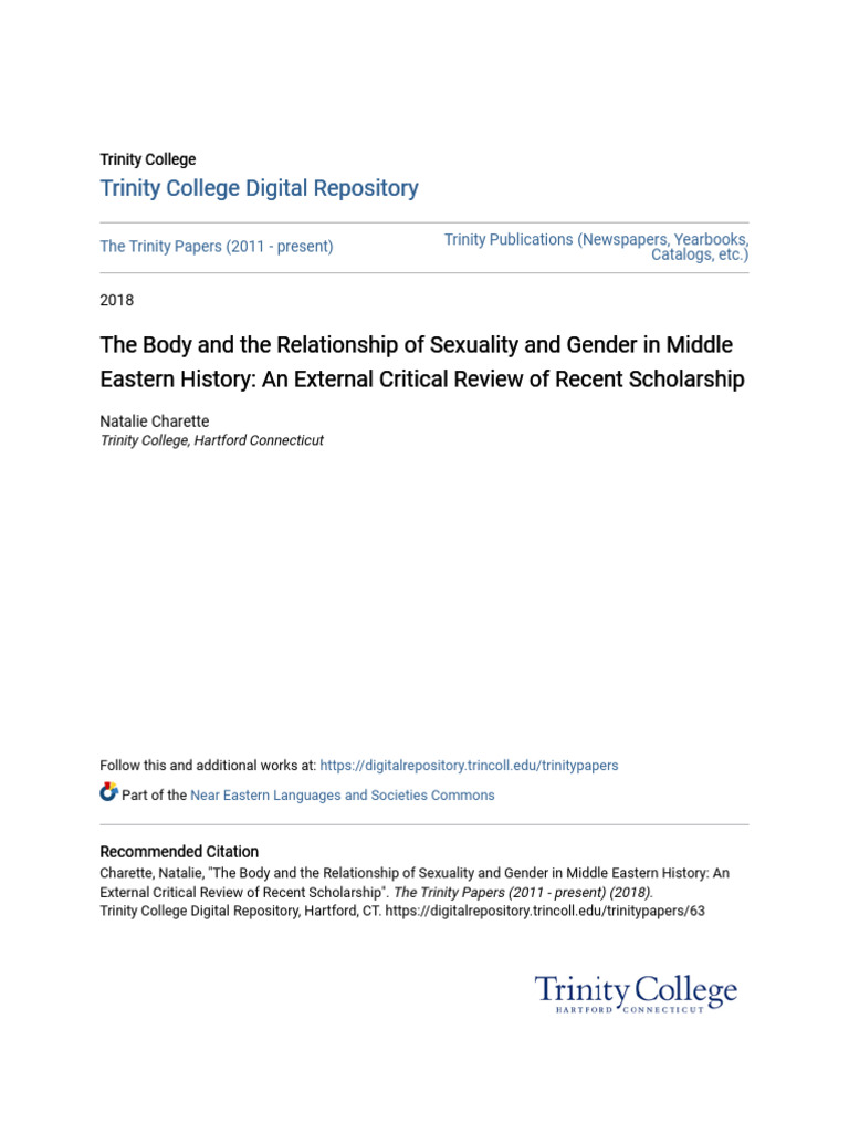 The Body and The Relationship of Sexuality and Gender in Middle E | PDF ...
