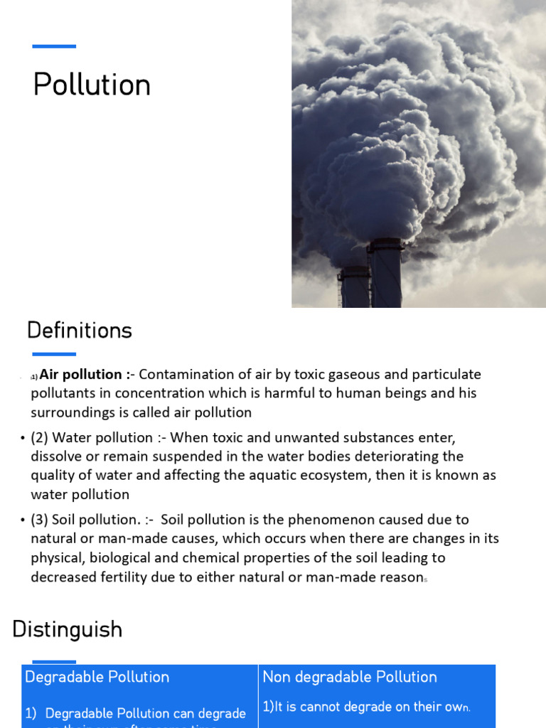 Types and Effects of Pollution Explained | PDF | Greenhouse Effect ...