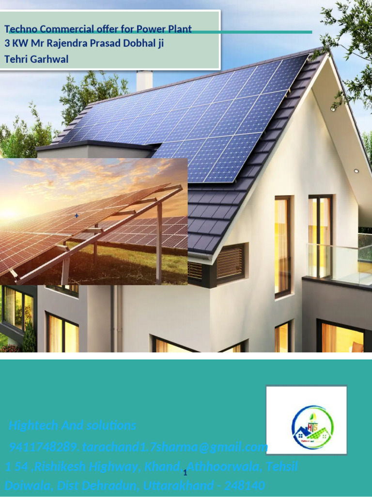 3KW Solar Power Plant Proposal | PDF | Photovoltaic System | Photovoltaics