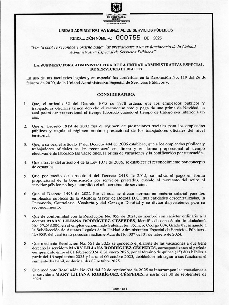 Resolución 755 | PDF