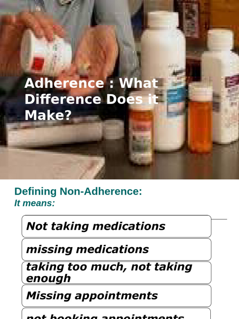 Understanding Medication Non-Adherence | PDF | Health Care | Medicine