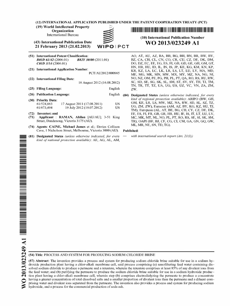 Wo2013023249a1-Paten 1 | PDF
