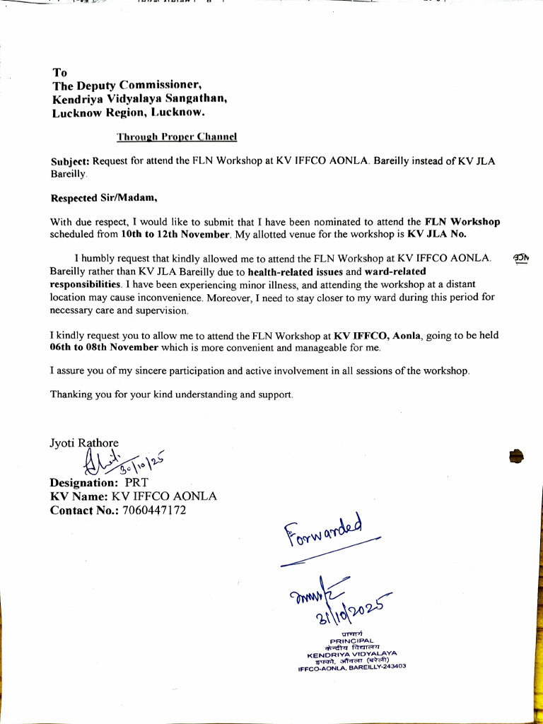 Fln Workshop Letter Pdf