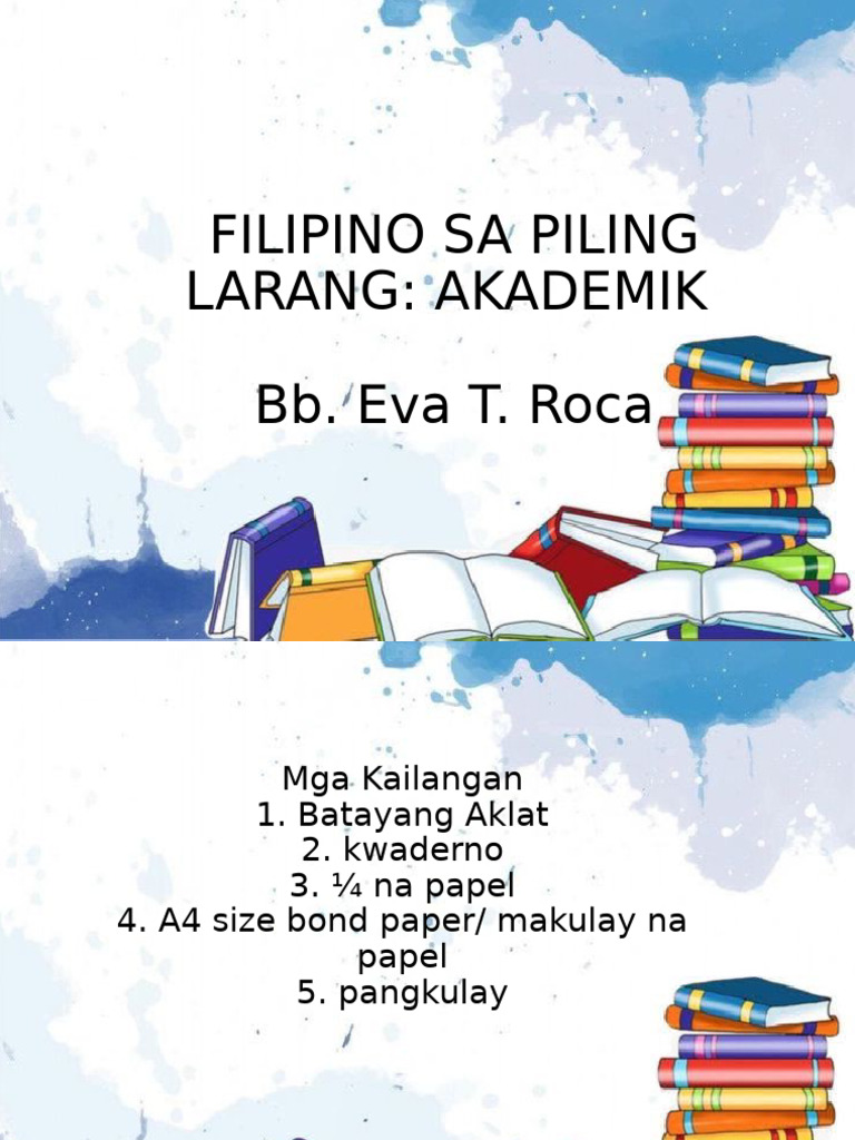 Aralin 1 Filpan Sy 24-25 | PDF