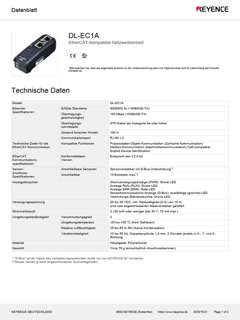 DL EC1A Datasheet | PDF