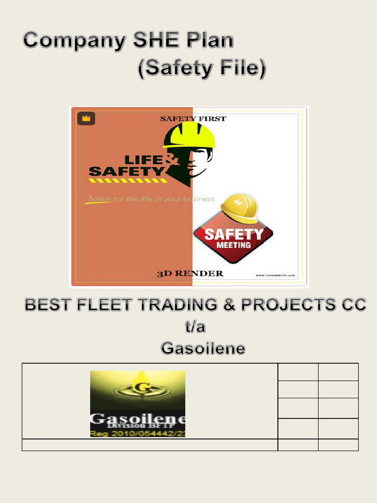 Company SHE Plan Cover PAGE | PDF