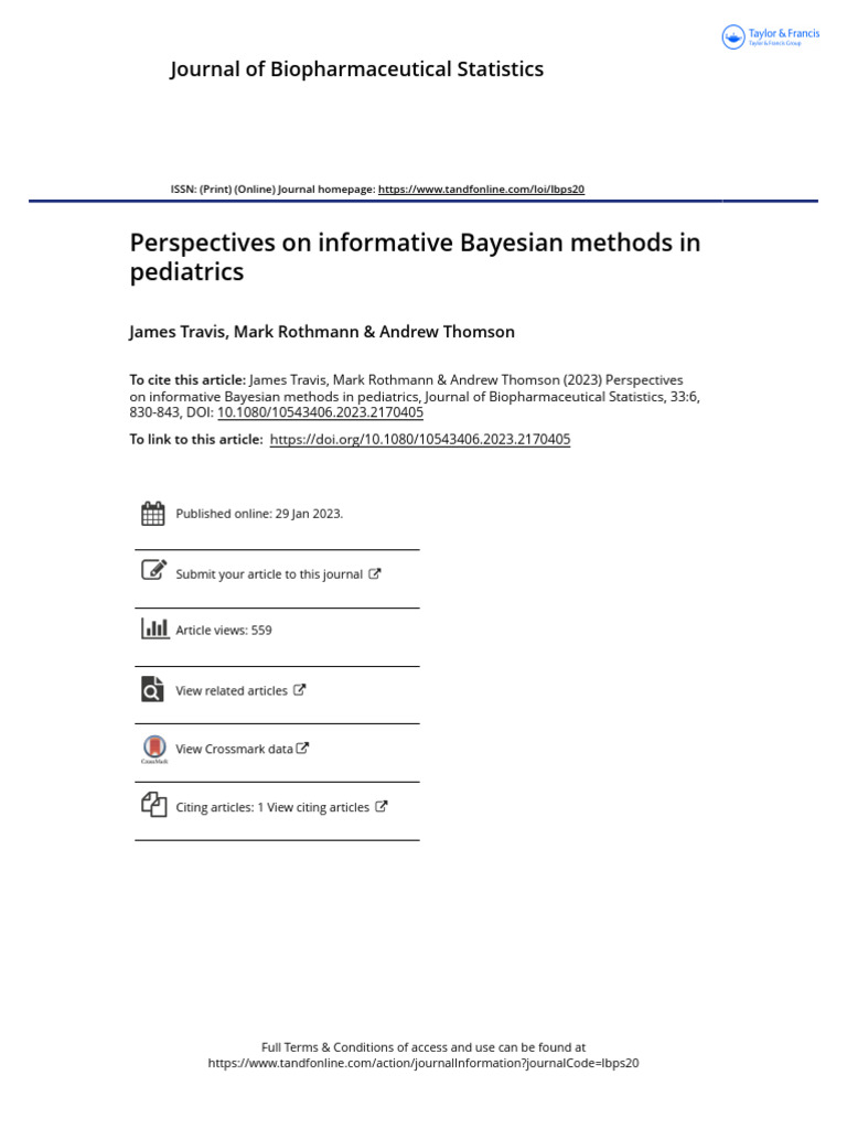 Bayesian Methods in Pediatric Trials | PDF | Meta Analysis ...