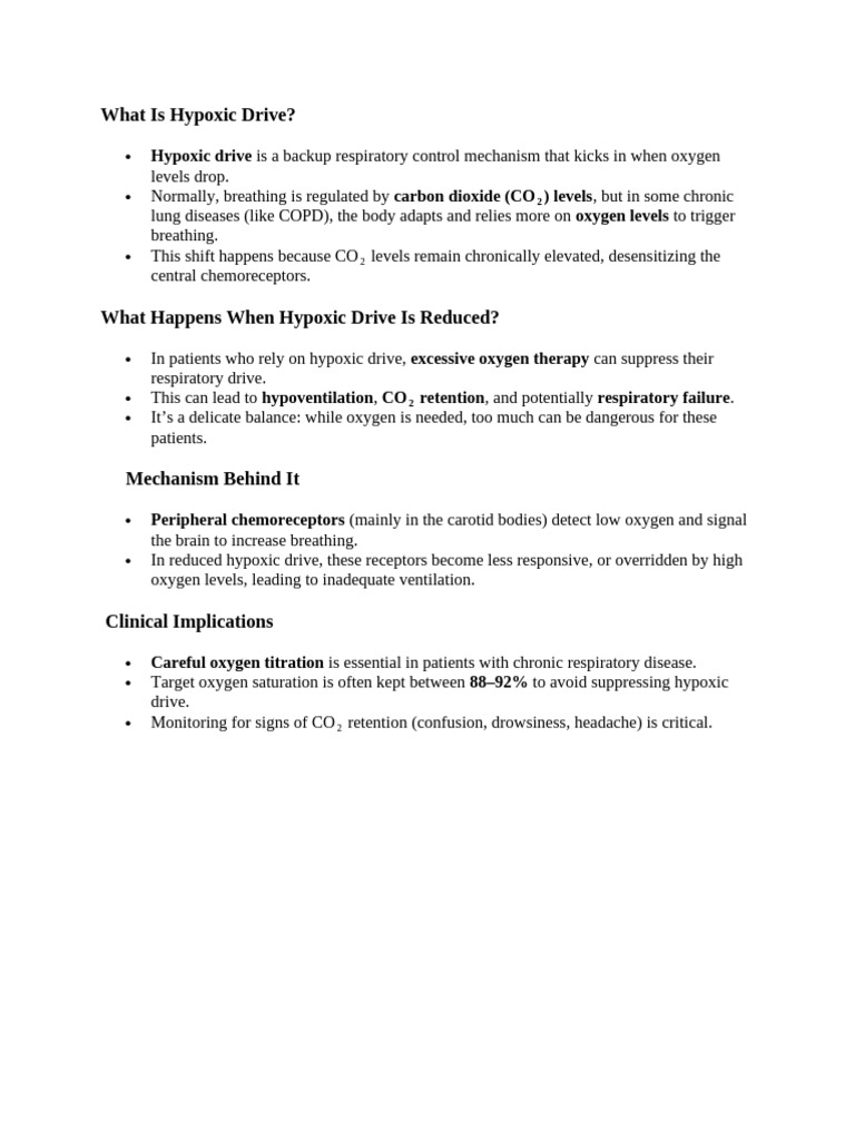 What Is Hypoxic Drive | PDF