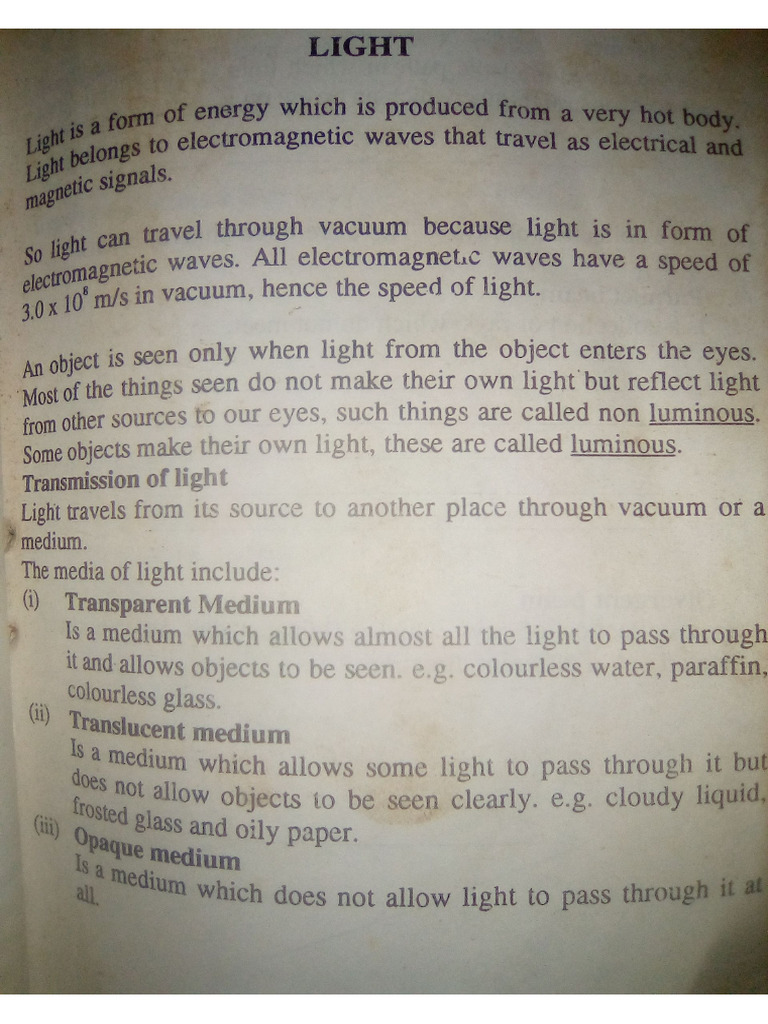 Notes About Light | PDF
