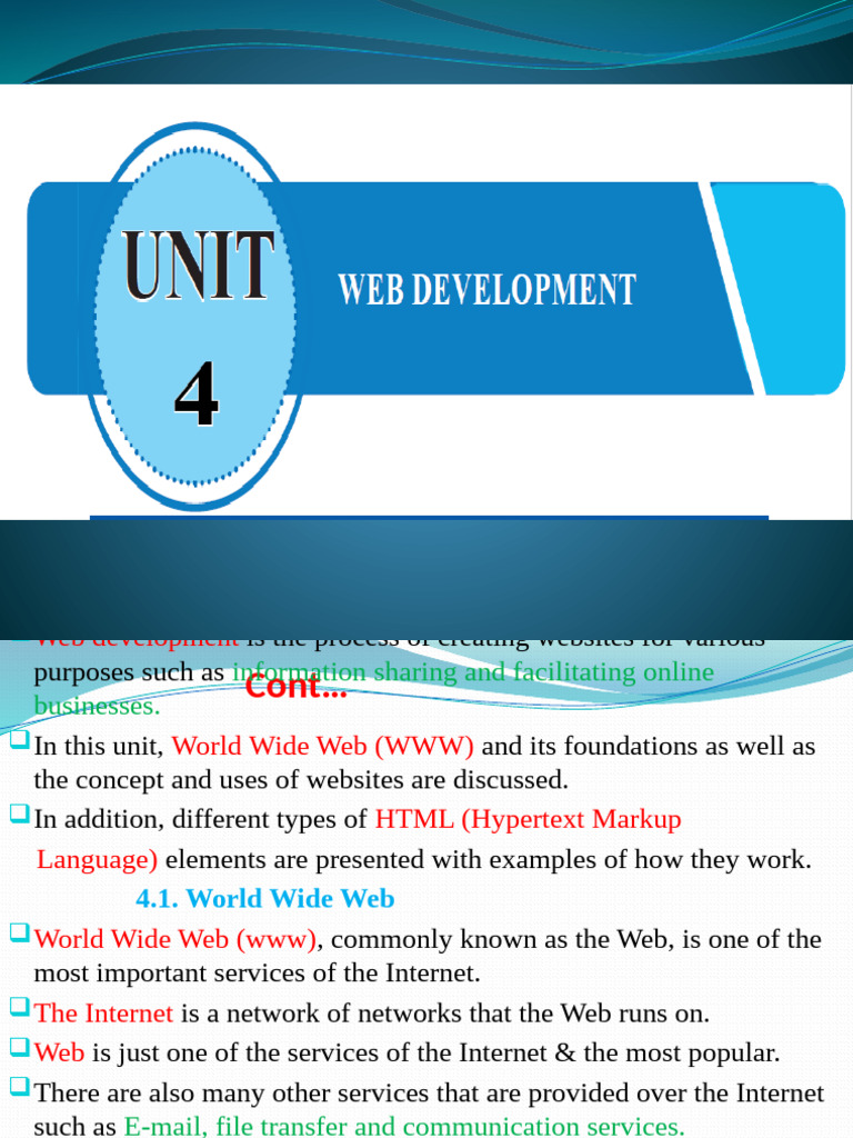 Web Development Basics and HTML Guide | PDF | World Wide Web | Internet ...