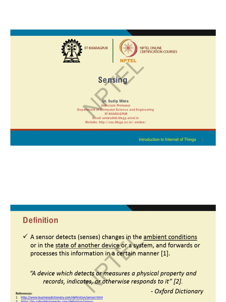 IoT Sensors and Actuators Overview | PDF | Actuator | Sensor