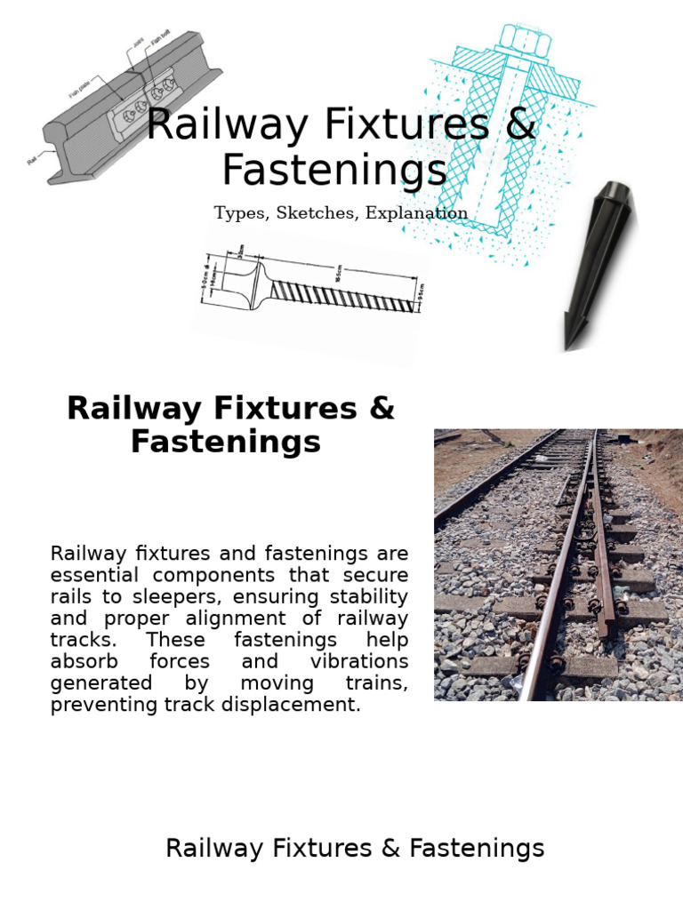 Railway Track Fixtures and Fastenings | PDF | Rail Infrastructure ...