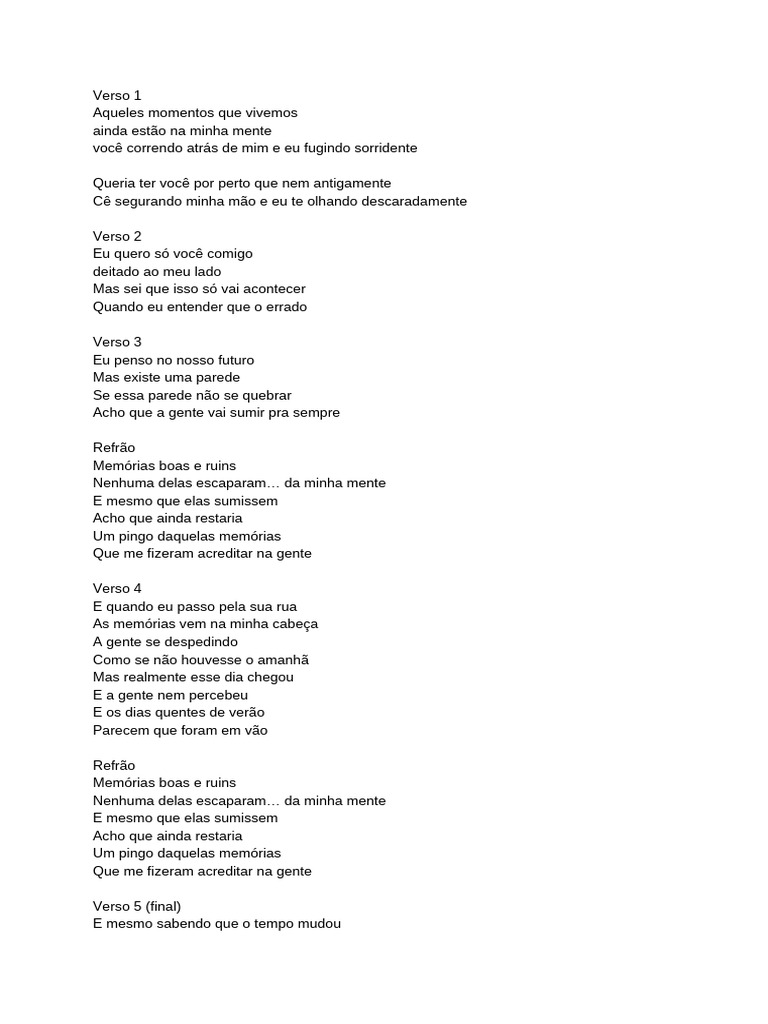 Memórias de um Amor Passado | PDF