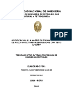 Acidificación A La Matriz en Forma Selectiva de Pozos Inyectores Reentubados Con Tubing 3 y Medio ERFV