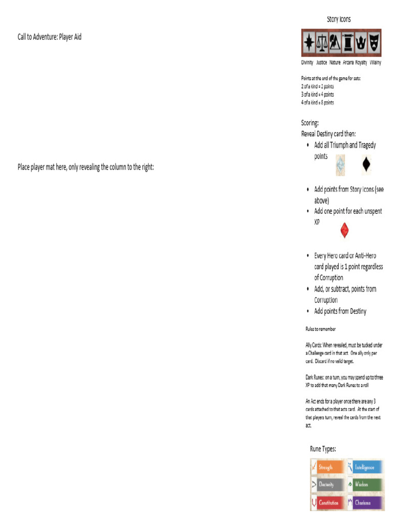 CtA Player Aid | PDF