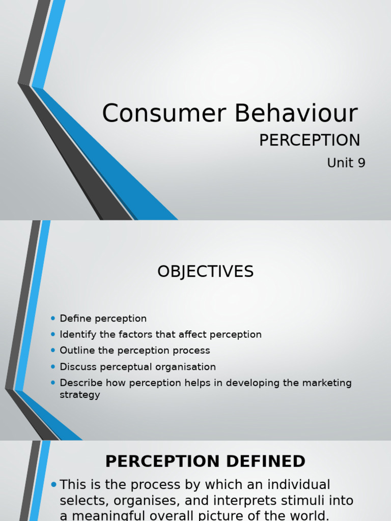 CB Unit 9 Perception | PDF | Perception | Attention