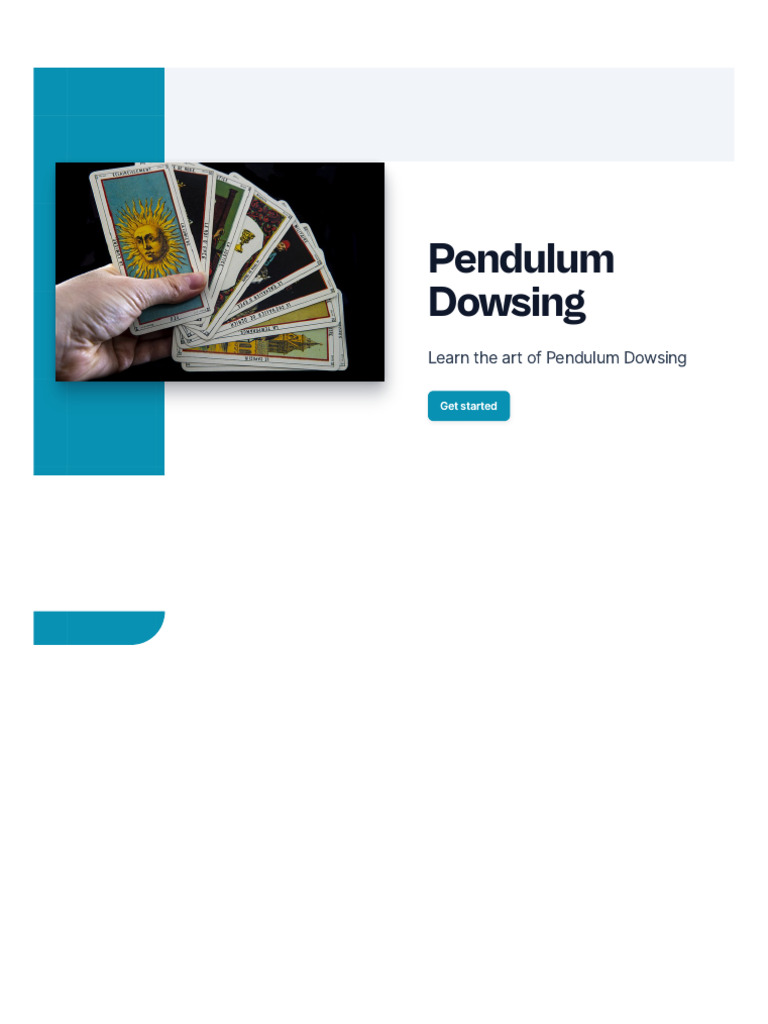 Pendulum Dowsing Landscape | PDF | Dowsing | Energy (Esotericism)