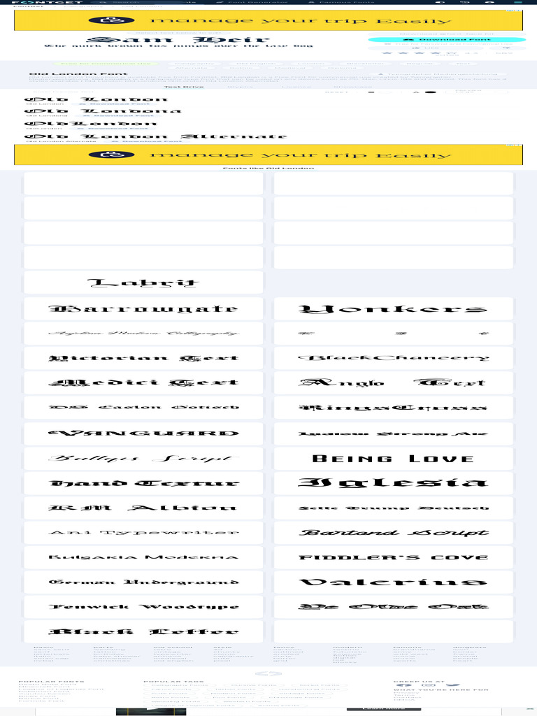 Old London Font FREE Download & Similar Fonts FontGet | PDF | Typefaces ...