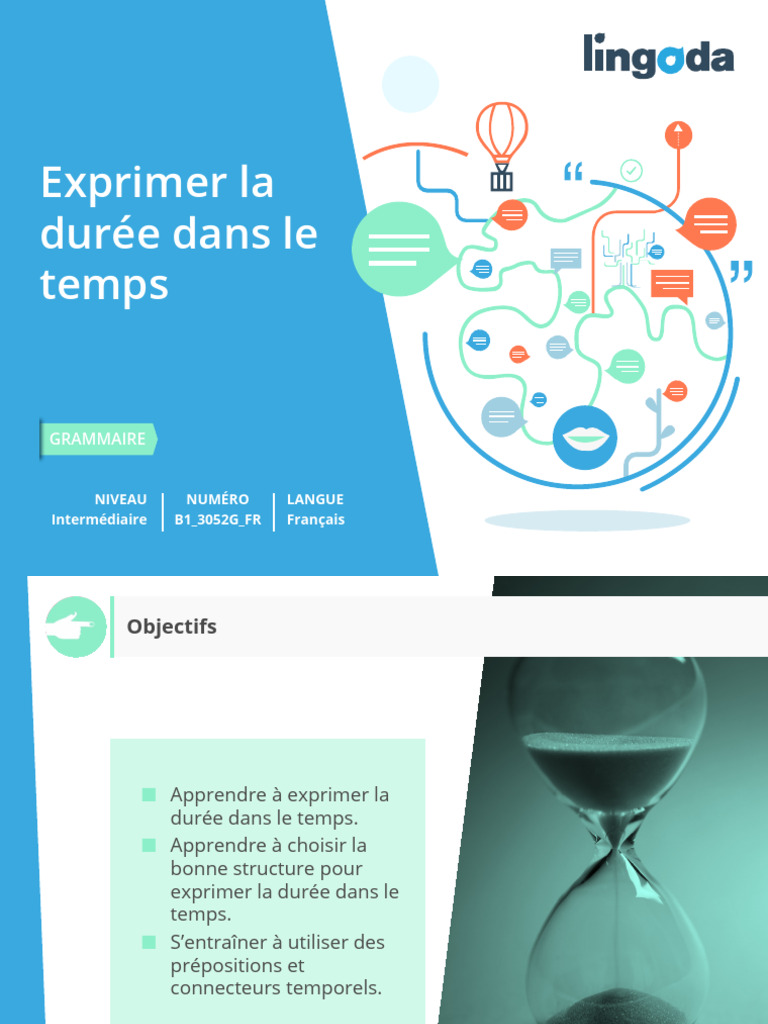 Exprimer la durée en français | PDF | Langue française | Sujet (Grammaire)