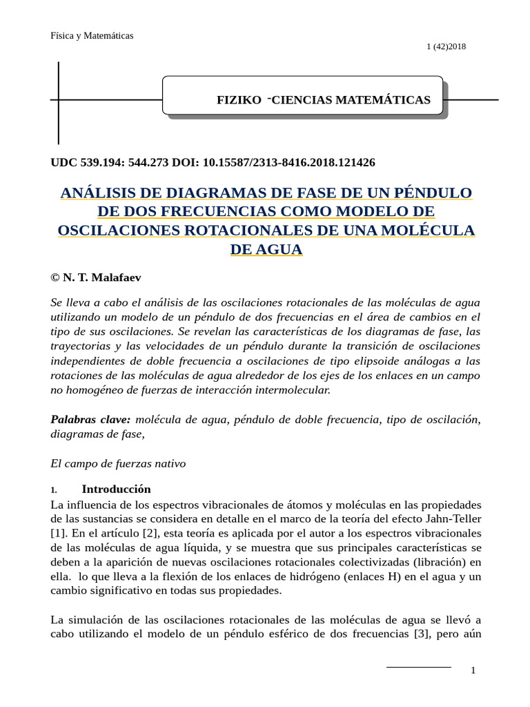 Análisis de Diagramas de Fase de Un Péndulo de Dos Frecuencias Como ...