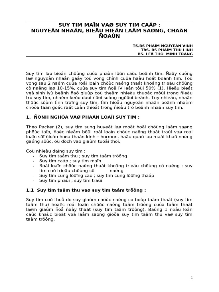 Suy Tim mạn và cấp | PDF