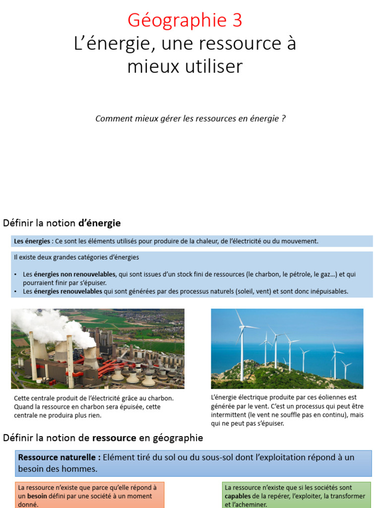 Gestion durable des ressources énergétiques | PDF | Économie ...