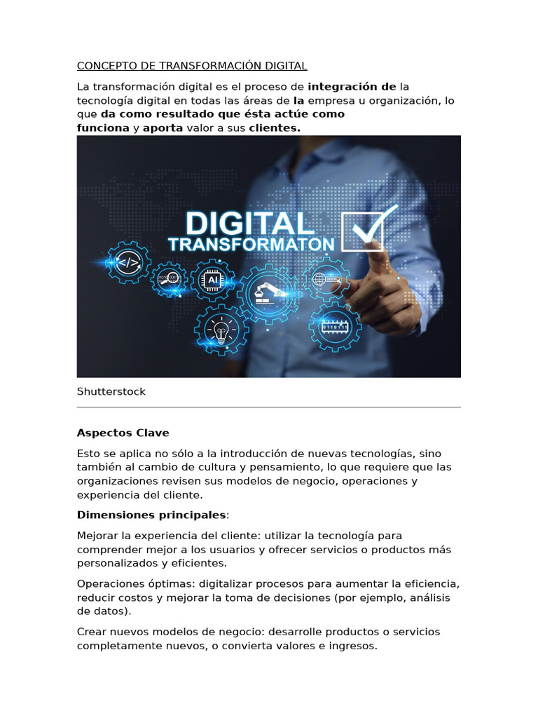 Concepto de Transformación Digital (1) | PDF | Internet de las Cosas ...