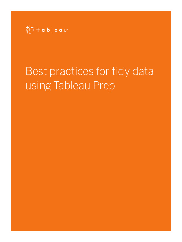 Tidy Data Best Practices in Tableau Prep | PDF | Data | Information ...