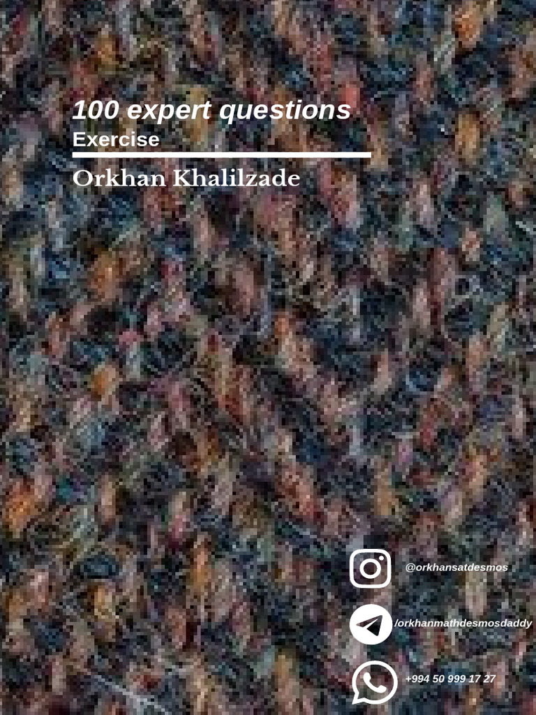 100 Expert Math Questions and Solutions | PDF | Area | Circle