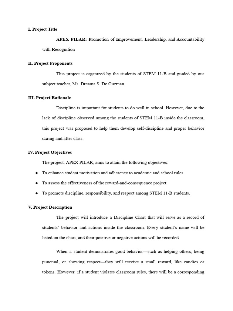 G1 Project Proposal STEM 11 B | PDF | Disciplines | Curriculum