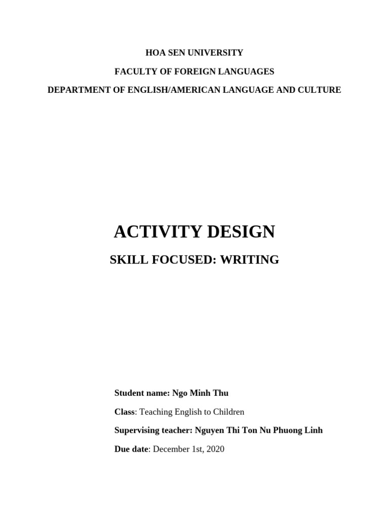Writing Activity for Kids' Birthday Party | PDF | English Language ...