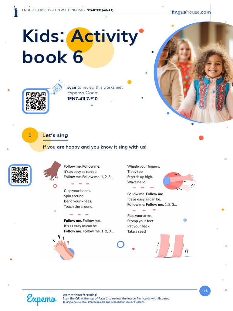 Fun English Activities for Kids A0-A1 | PDF