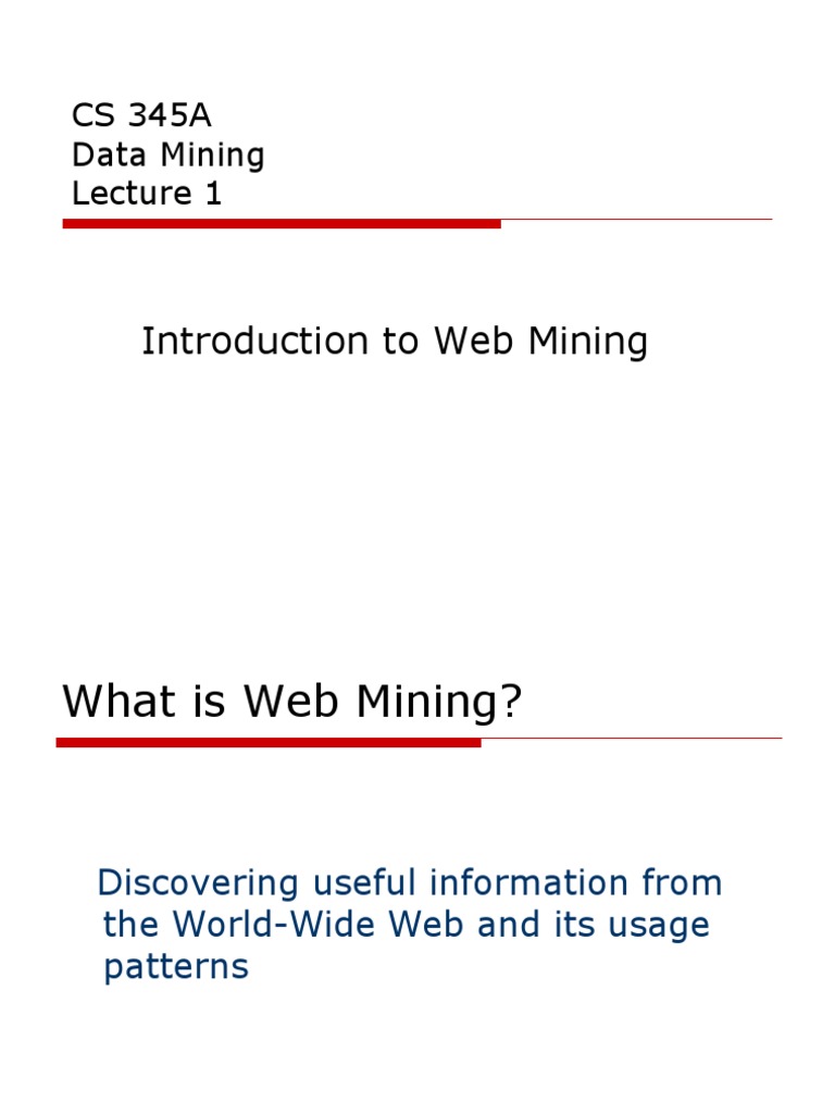 Introduction to Web Mining Concepts | PDF | Power Law | World Wide Web