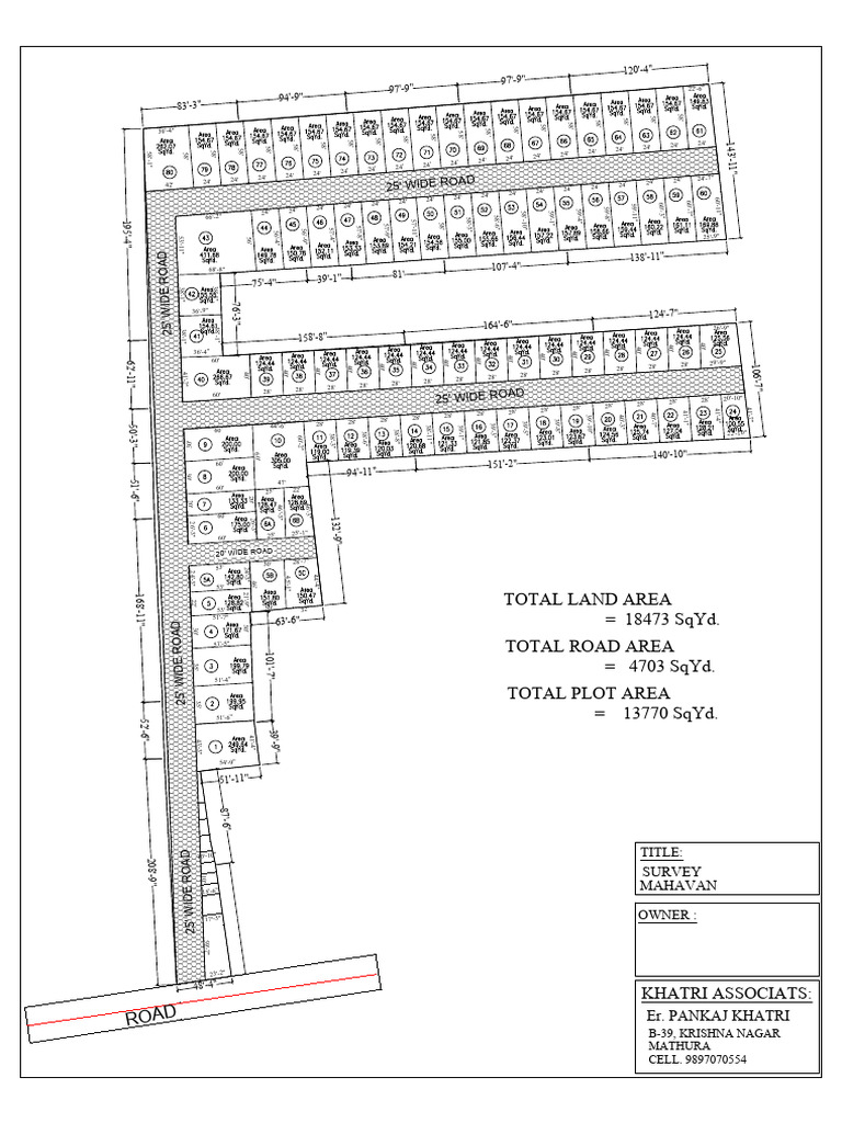 Road and Land Area Measurements | PDF