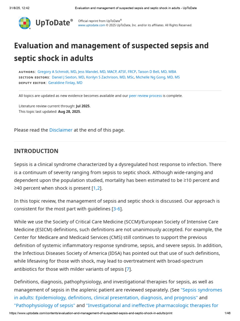Urosepsis Management Guidelines | PDF | Sepsis | Methicillin Resistant ...